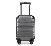Fly Kite Luggage 16 Inch Cabin Suitcase PC+ABS Hard Shell with Aluminium Trolley Handle Real TSA Secure Lock 3 Digit 360° Smooth Detachable Wheels Lightweight Suitcase Grey