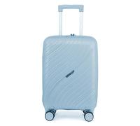 Fly Kite Luggage 18 Inch Cabin Suitcase 100% Polypropylene Hard Shell with Aluminium Trolley Handle Real TSA Secure Lock 3 Digit 360° Smooth Detachable Wheels Lightweight Suitcase|Blue