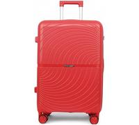 Fly Kite Luggage 20 Inch Cabin Suitcase 100% Polypropylene, Hard Shell with Aluminium Trolley Handle Real TSA Secure Lock 3 Digit 360° Smooth Wheels Lightweight Suitcase|Red