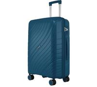 Fly Kite Luggage 20 Inch Cabin Suitcase 100% Polypropylene Hard Shell with Aluminium Trolley Handle Real TSA Secure Lock 3 Digit 360° Smooth Wheels Lightweight Suitcase|Teal Blue