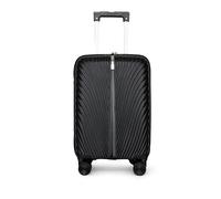 Fly Kite Luggage 20 Inch Cabin Suitcase 100% Polypropylene Hard Shell with Aluminium Trolley Handle Real TSA Secure Lock 3 Digit 360° Smooth Wheels Lightweight Suitcase|Black