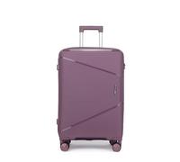 Fly Kite Luggage 24 Inch Medium Suitcase 100% Polypropylene, Hard Shell with Aluminium Trolley Handle, Real TSA 3 Digit Secure Lock 360° Smooth Wheels Lightweight Suitcase|Dark Purple