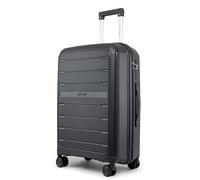 Fly Kite Luggage 24 Inch Medium Suitcase 100% Polypropylene Hard Shell with Aluminium Trolley Handle, Real TSA Secure Lock 3 Digit 360° Smooth Wheels Lightweight Suitcase|Dark Grey