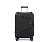Fly Kite Luggage 28 Inch Large Suitcase 100% Polypropylene, Hard Shell with Aluminium Trolley Handle, Real TSA 3 Digit Secure Lock 360° Smooth Wheels Lightweight Suitcase|Black