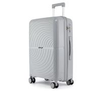 Fly Kite Luggage 28 Inch Large Suitcase 100% Polypropylene, Hard Shell with Aluminium Trolley Handle Real TSA 3 Digit Secure Lock 360° Smooth Wheels Lightweight Suitcase|Light Grey