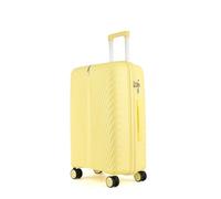 Fly Kite Luggage 28 Inch Large Suitcase 100% Polypropylene Hard Shell with Aluminium Trolley Handle Real TSA 3 Digit Secure Lock 360° Smooth Wheels Lightweight Suitcase|Yellow