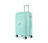 Fly Kite Luggage 28 Inch Large Suitcase 100% Polypropylene Hard Shell with Aluminium Trolley Handle Real TSA 3 Digit Secure Lock 360° Smooth Wheels Lightweight Suitcase|Green