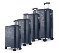Fly Kite Luggage 4-Piece Suitcase Set 20''24''28''32’’ 100% Polypropylene Hard Shell with Aluminium Trolley Handle Real TSA Secure Lock 3 Digit 360° Smooth Wheels Extra Front Pocket|Blue