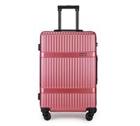 Fly Kite Luggage Carry On Cabin Suitcase 48 x 31 x 24 cm, 17 inch - PC+ABS Hard Shell Aluminium Trolley Handle Real TSA Secure Lock 3 Digit 360° Smooth Detachable Wheels Pink