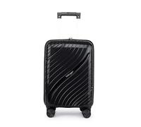 Fly Kite Luggage Carry On Cabin Suitcase 50 x 33 x 19 cm, 18 inch - 100% Polypropylene Hard Shell Aluminium Trolley Handle Real TSA Secure Lock 3 Digit 360° Smooth Detachable Wheels Black