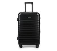 Fly Kite Luggage Carry On Cabin Suitcase 55 x 34 x 24 cm, 20 inch - PC+ABS Hard Shell Aluminium Trolley Handle Real TSA Secure Lock 3 Digit 360° Smooth Wheels Lightweight Black