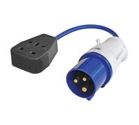 Fly Lead 240v 3-pin Plug To 240v 3-pin Socket & 35cm Lead Faithfull Multi One Size