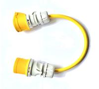 Fly Lead Adaptor 110v 32amp Plug & 16amp Socket Generator Fits Defender E85323