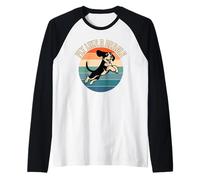 Fly Like A Beagle Retro Vintage Raglan Baseball Tee