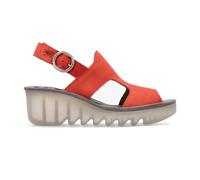 Fly London BAIF585FLY Cupido Leather Women's Heels Sandals - Devil Red - Size:UK 7