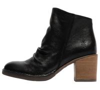 FLY LONDON Bell Black Leather Block Heel Ankle Boots Size: 39, Colour: Black Leather