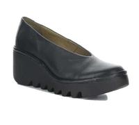 Fly London Beso Womens Ladies Black Slip On Court Shoe Wedge Heel Size UK 4-8