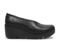 Fly London BESO246FLY Dublin Leather Women's Wedge Sole Shoes - Black - Size:UK 5