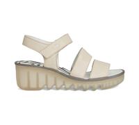 Fly London BEXY575FLY Mousse Leather Women's Heels Sandals - Off White - Size:UK 7