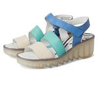 Fly London BEXY575FLY Women's Sandal, Offwhite/mint/blue