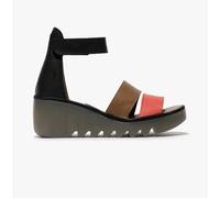 Fly London Women's BONO290FLY Sandal, Raspberry/Ground/Black, 8 UK