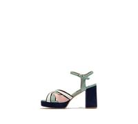 Fly London EZUI240FLY Women's Sandal, Spearmint/pale pink/black/white