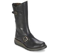 Fly London Women's Mes 2 Buckle Boots, Black, 8 UK