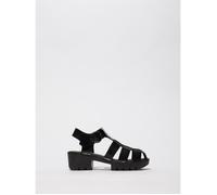 Fly London Emme Etta Lsw Black leather Womens Closed Toe Sandals P801511-005 in a Plain Leather in Size 37
