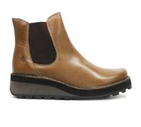 Fly London HUUD148FLY Rug Leather Women's Ankle Boots - Camel - Size:UK 8