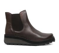 Fly London HUUD148FLY Rug Leather Women's Ankle Boots - Dark Brown - Size:UK 7