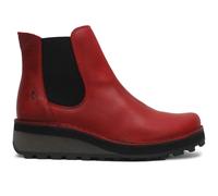 Fly London HUUD148FLY Rug Leather Women's Ankle Boots - Red - Size:UK 4