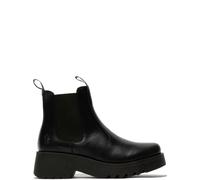 Fly London Medi Leather Women's Black Boots - UK 7 / EU 40 / US 9-9.5