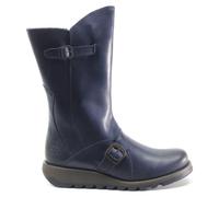 Fly London Mes 2 Blue Womens knee-high boots P142913-020 in a Plain Leather in Size 37