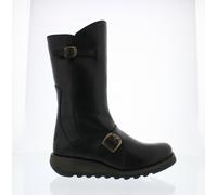 Fly London Women's Mes 2 Womens Leather Calf Boots - Black - Size: 3