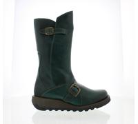 Fly London Mes 2 Womens Ladies Mid Calf Wedge Zip Up Leather Boots