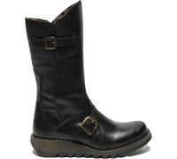 Fly London Women's Mes 2 Buckle Boots, Black, 4 UK