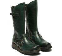 Fly London Mes 2 Womens Ladies Mid Calf Wedge Zip Up Leather Boots Size UK 4-8