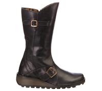 Fly London MES Leather Women's Zip Up Boots - Black - Size:UK 8