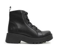 Fly London METZ788FLY Java Leather Women's Ankle Boots - Black Red - Size:UK 6
