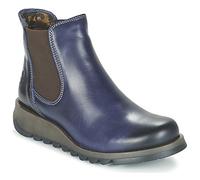 Fly London Salv BLUE LEATHER Womens Chelsea Boots P143195-019 in a Plain Leather in Size 36