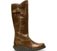 Fly London Mol 2 Womens Ladies Knee High Brown Wedge Zip Up Boots Size UK 4-8