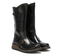 Fly London Women's Mes 2 Buckle Boots, Black, 6 UK
