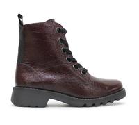 Fly London RAGI539FLY Rock Leather Women's Ankle Boots - Burgundy - Size:UK 4