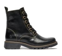 Fly London RAGI539FLY - Women's Lace Up Rug Leather Ankle Boots - Black - UK 8