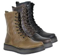 Fly London Rami Womens Zip Up Military Lace Up Style Ankle Boots - Dark Brown - UK 6 / EU 39