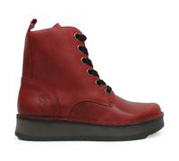 Fly London REIG201FLY Rug Leather Women's Ankle Boots - Red - Size:UK 8