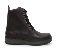 Fly London REIG201FLY Rug Leather Women's Ankle Boots - Wine - Size:UK 5
