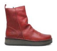Fly London RENO053FLY Rug Leather Women's Ankle Boots - Red - Size:UK 5