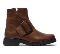 Fly London Rily Womens Ladies Chunky Biker Ankle Boots Tan Brown Size 4-8