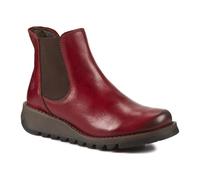 Fly London SALV Rug Leather Women's Ankle Boots - Red - Size:UK 7